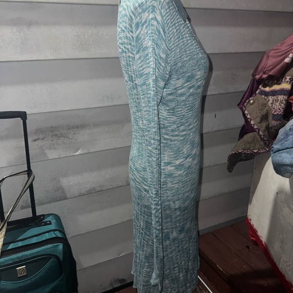 L*Space “ARIA DRESS” Blue and White Long Sleeve Dress - Picture 4 of 13